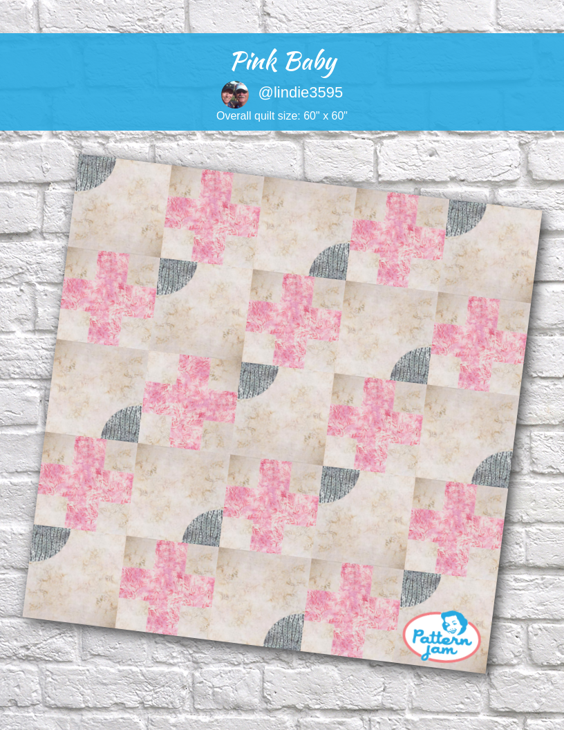 pink baby - custom quilt designed by &#64;lindie3595 using PatternJam quilt design software