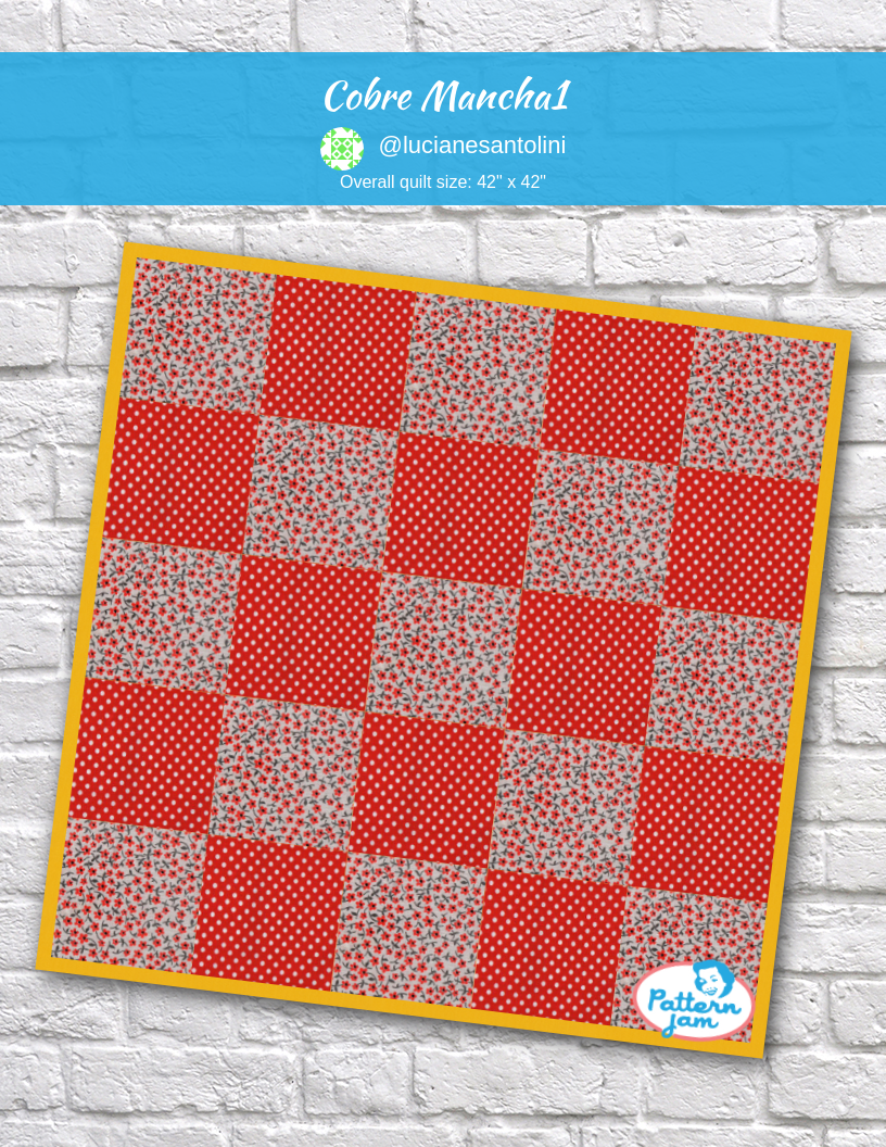 cobre mancha1 - custom quilt designed by &#64;lucianesantolini using PatternJam quilt design software