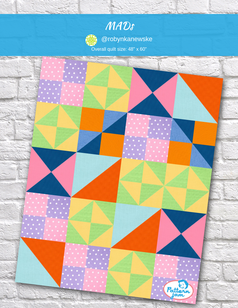 MADs - custom quilt designed by &#64;robynkanewske using PatternJam quilt design software