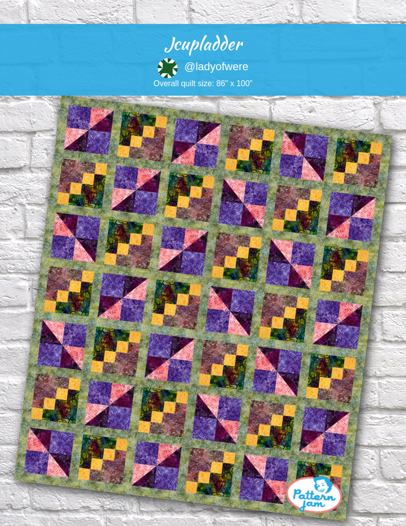 jcupladder - custom quilt designed by &#64;ladyofwere using PatternJam quilt design software