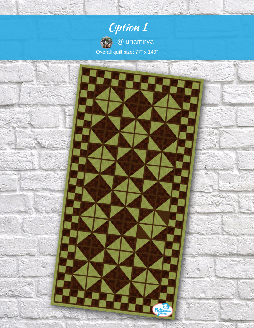 Option 1 - custom quilt designed by &#64;lunamirya using PatternJam quilt design software