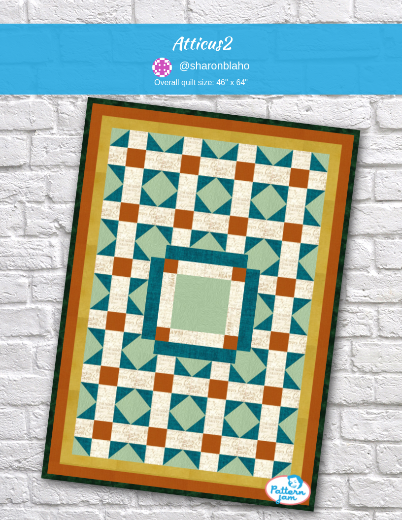 atticus2 - custom quilt designed by &#64;sharonblaho using PatternJam quilt design software