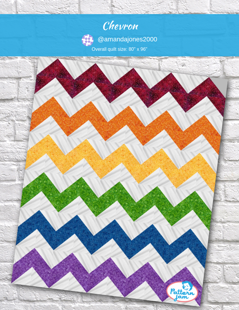 chevron - custom quilt designed by &#64;amandajones2000 using PatternJam quilt design software