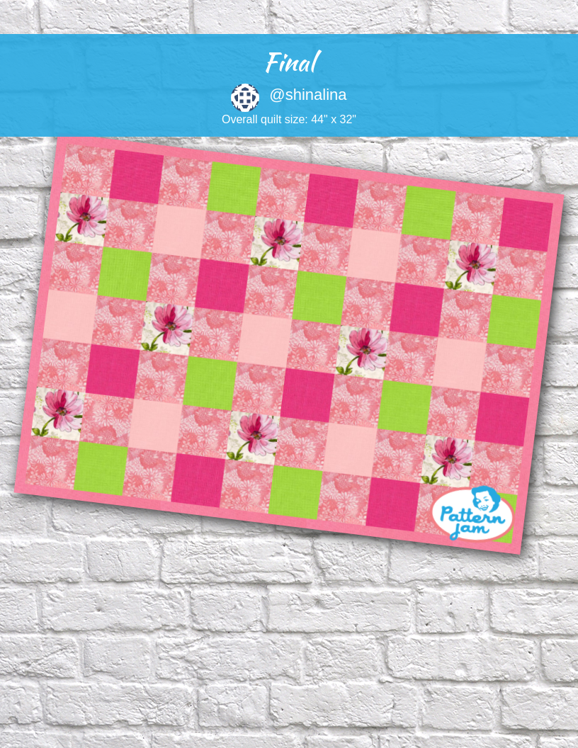 final - custom quilt designed by &#64;shinalina using PatternJam quilt design software