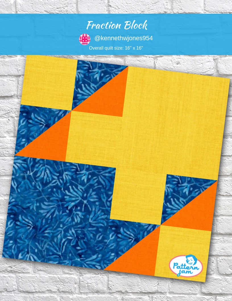 fraction block - custom quilt designed by &#64;kennethwjones954 using PatternJam quilt design software