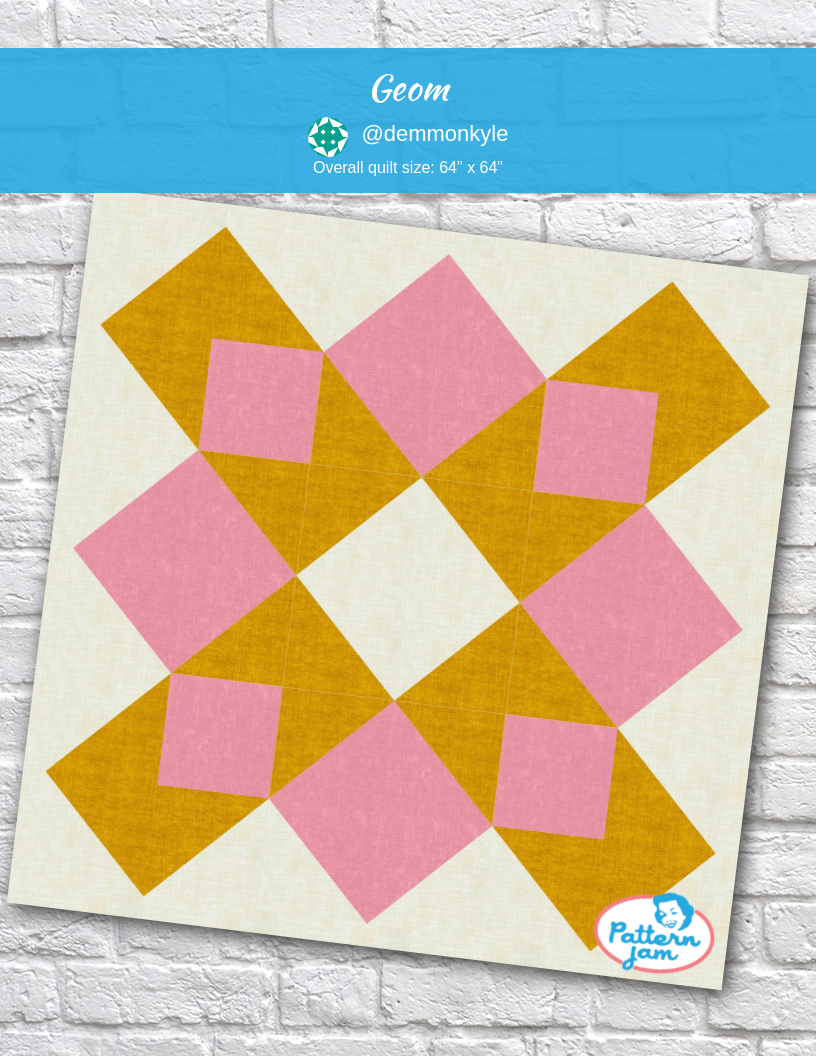 geom - custom quilt designed by &#64;demmonkyle using PatternJam quilt design software
