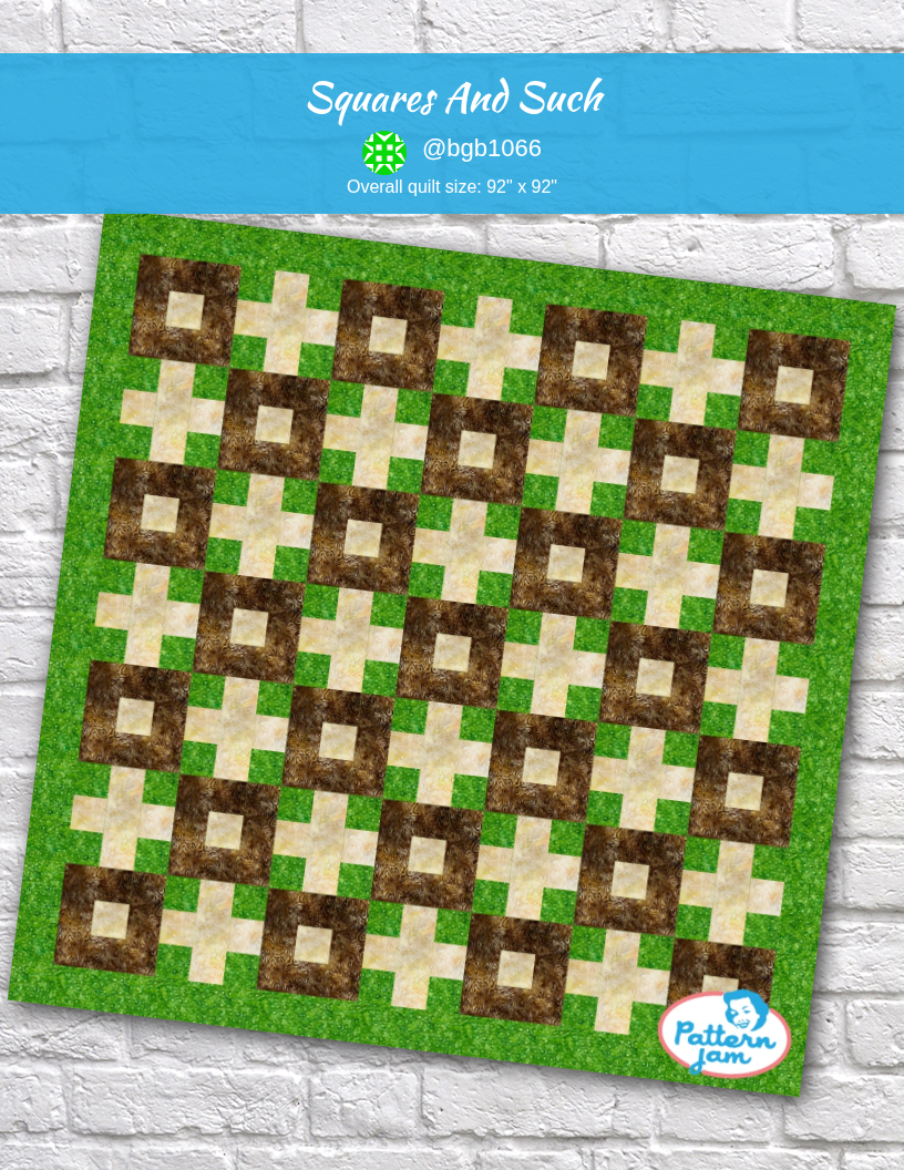 Squares and such - custom quilt designed by @bgb1066 using PatternJam quilt design software