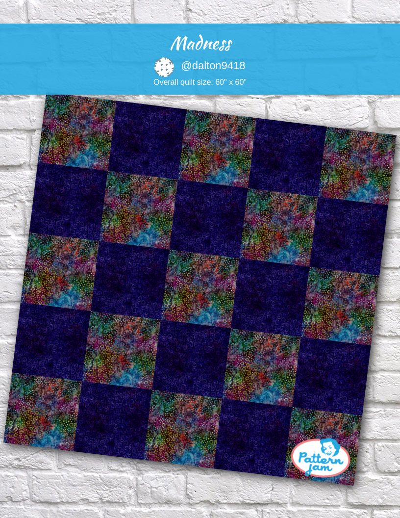 Madness - custom quilt designed by &#64;dalton9418 using PatternJam quilt design software