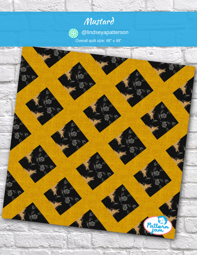 Mustard - custom quilt designed by &#64;lindseyapatterson using PatternJam quilt design software