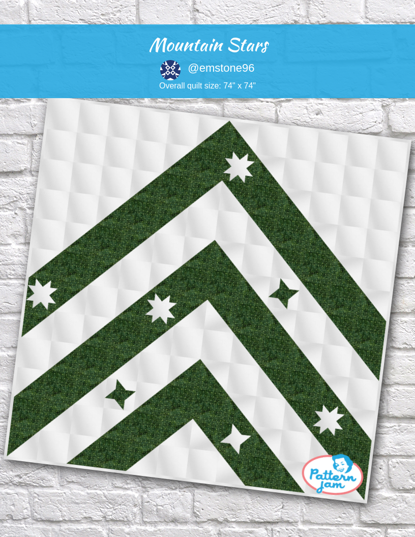 mountain stars - custom quilt designed by &#64;emstone96 using PatternJam quilt design software