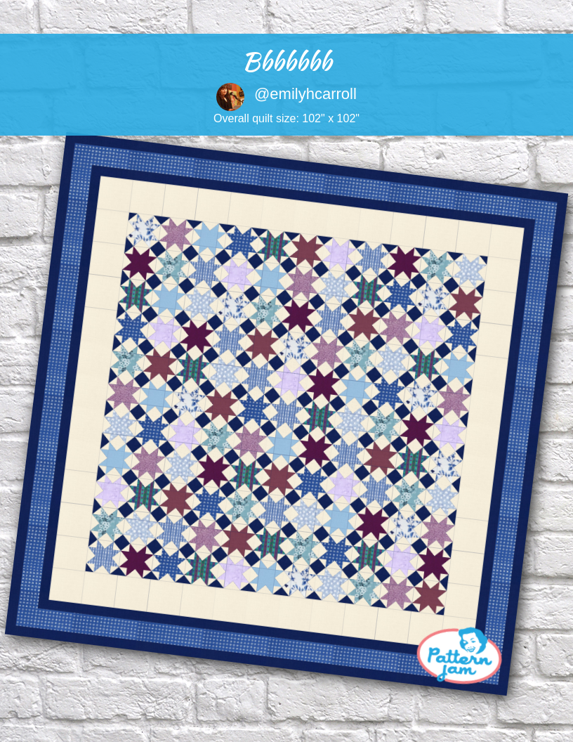 Bbbbbbb - custom quilt designed by &#64;emilyhcarroll using PatternJam quilt design software