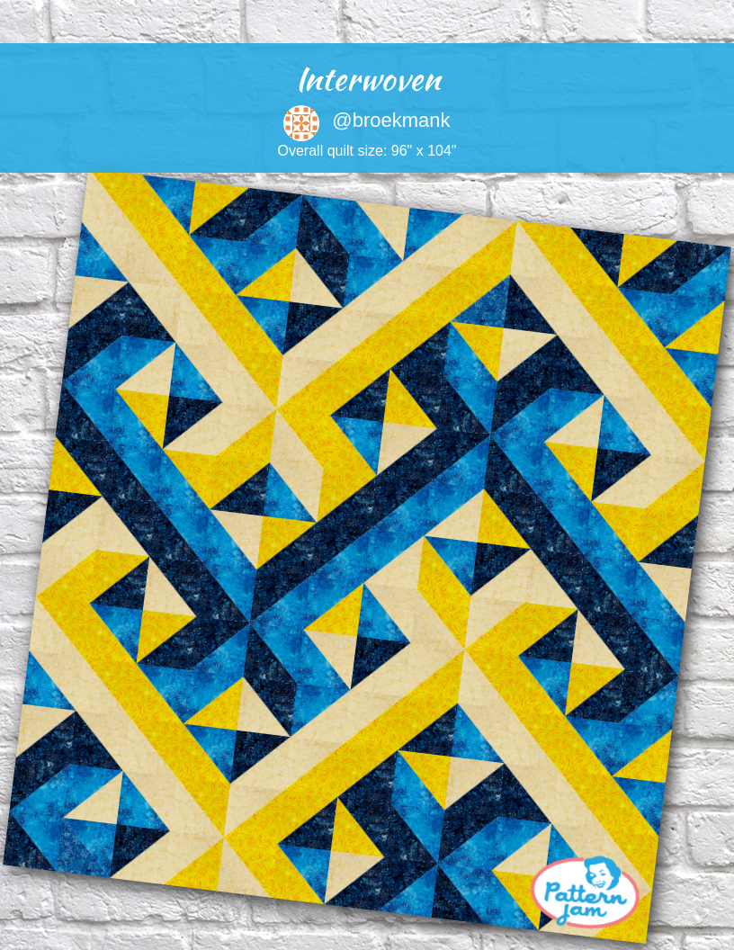 interwoven - custom quilt designed by &#64;broekmank using PatternJam quilt design software