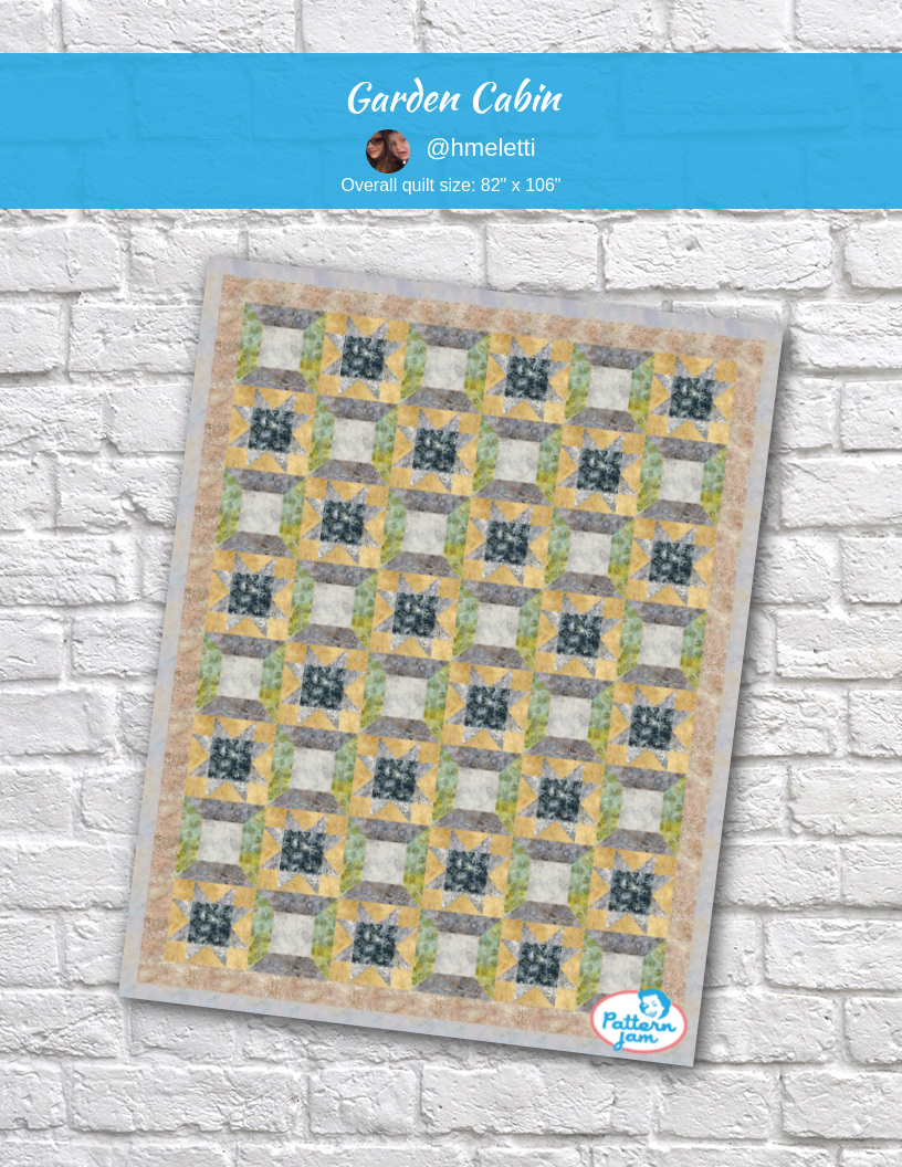 Garden Cabin - custom quilt designed by &#64;hmeletti using PatternJam quilt design software