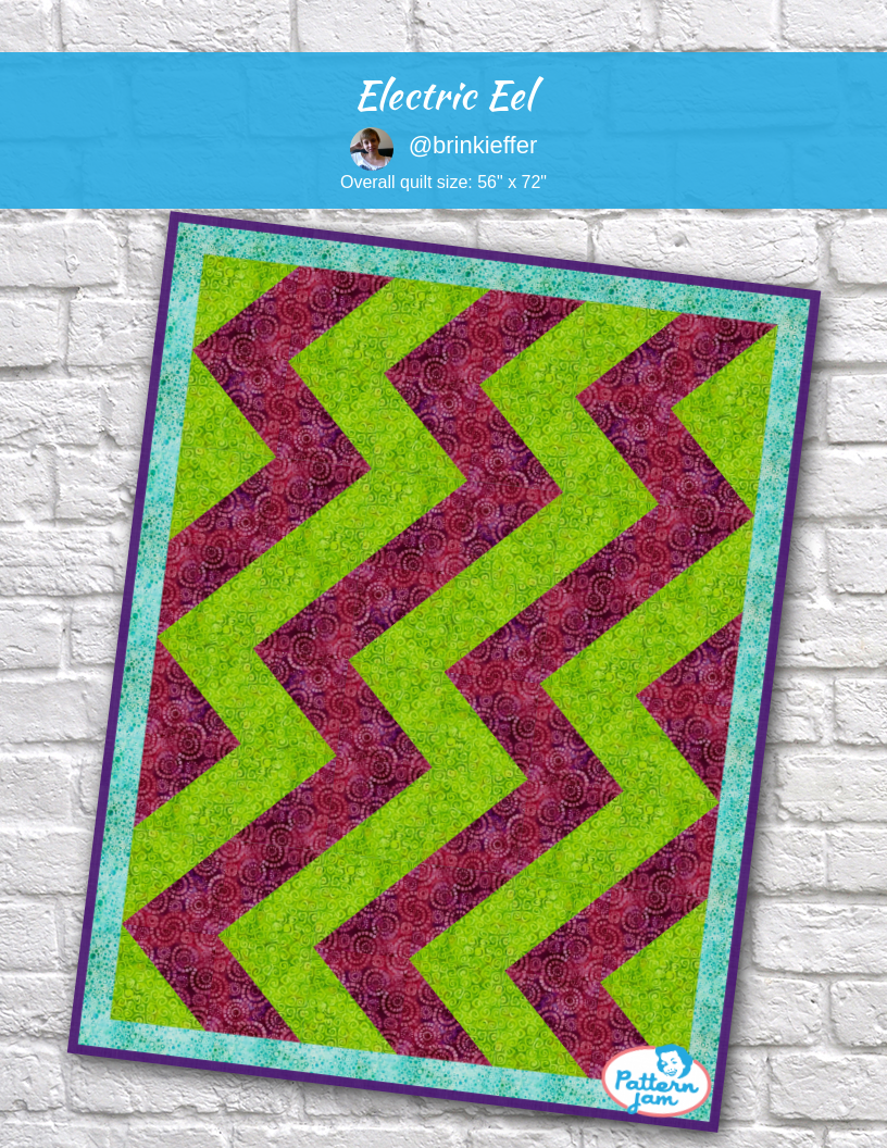 Electric Eel - custom quilt designed by &#64;brinkieffer using PatternJam quilt design software