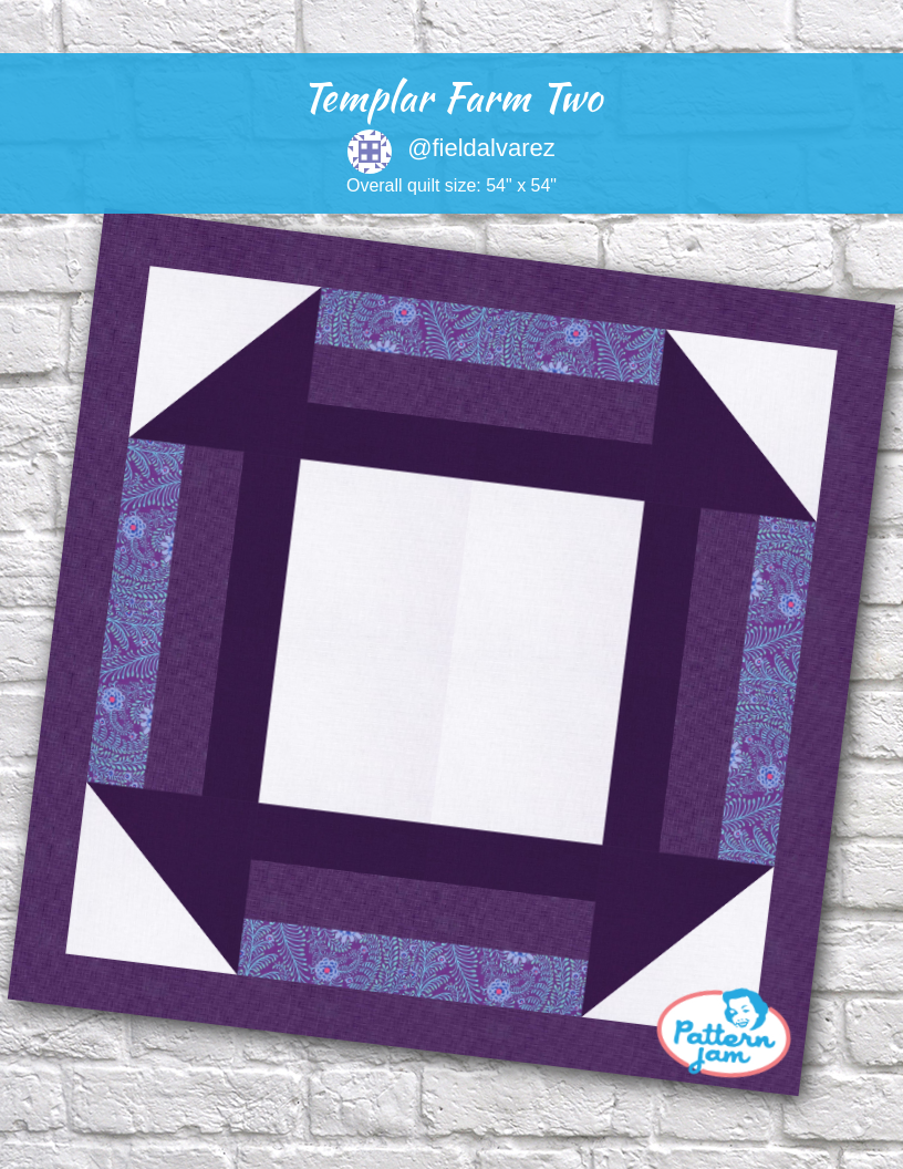 Templar Farm Two - custom quilt designed by &#64;fieldalvarez using PatternJam quilt design software