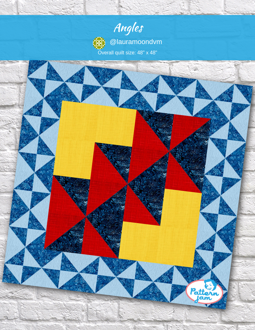angles - custom quilt designed by &#64;lauramoondvm using PatternJam quilt design software