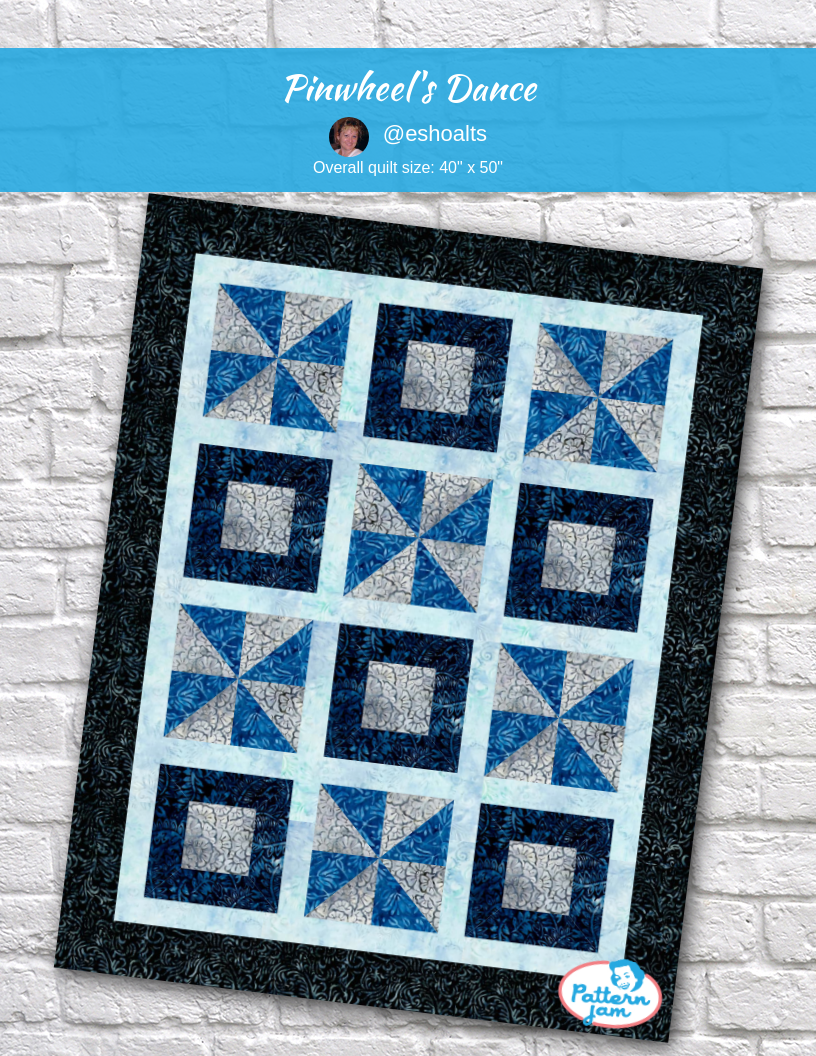 pinwheel's dance - custom quilt designed by &#64;eshoalts using PatternJam quilt design software