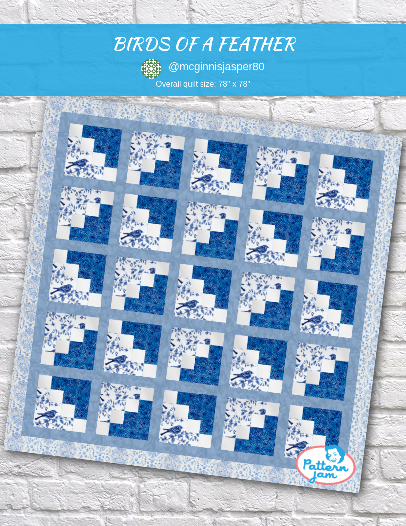 BIRDS OF A FEATHER - custom quilt designed by &#64;mcginnisjasper80 using PatternJam quilt design software