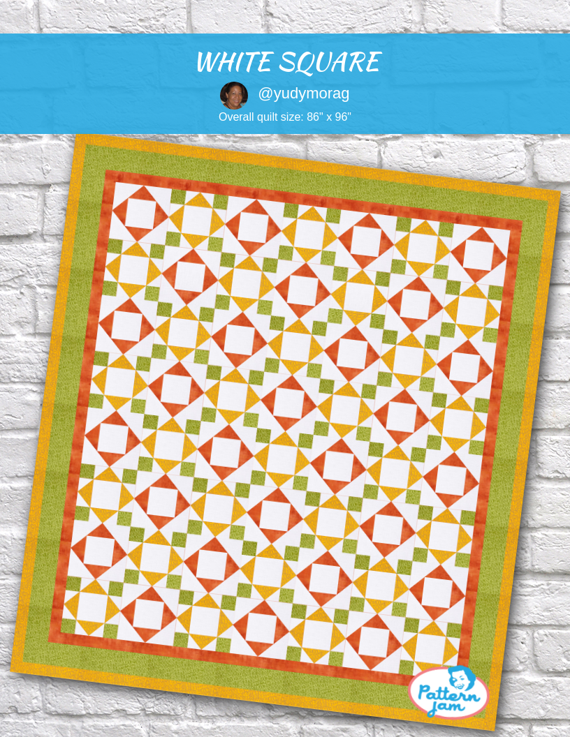 WHITE SQUARE - custom quilt designed by &#64;yudymorag using PatternJam quilt design software
