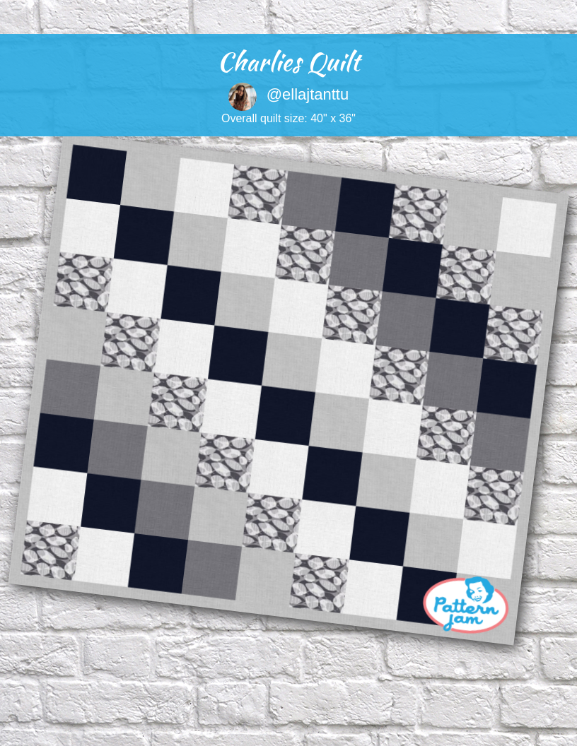 Charlies Quilt - custom quilt designed by &#64;ellajtanttu using PatternJam quilt design software