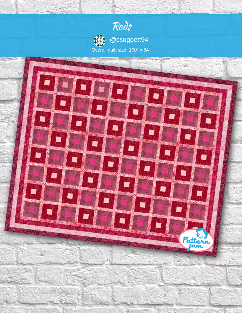 reds - custom quilt designed by &#64;csuggett94 using PatternJam quilt design software
