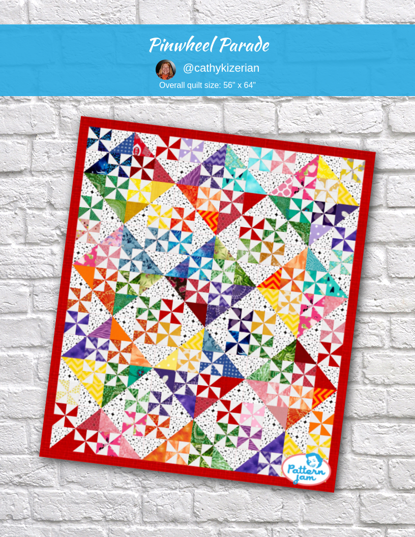 Pinwheel Parade - custom quilt designed by &#64;cathykizerian using PatternJam quilt design software
