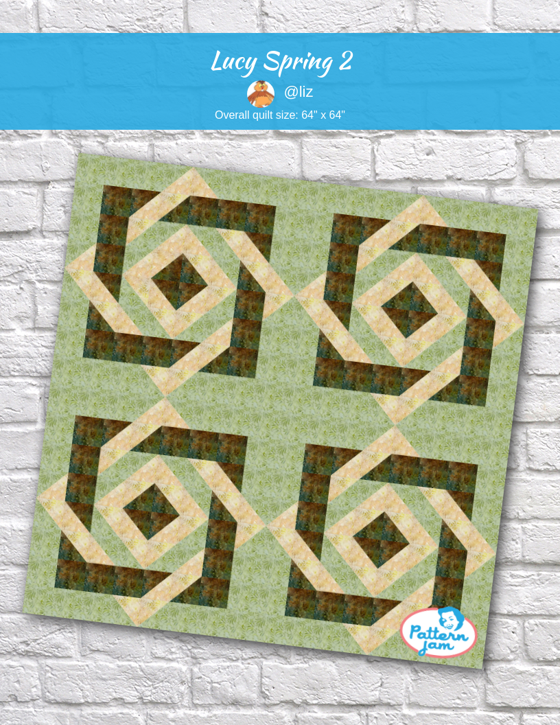 Lucy Spring 2 - custom quilt designed by &#64;liz using PatternJam quilt design software