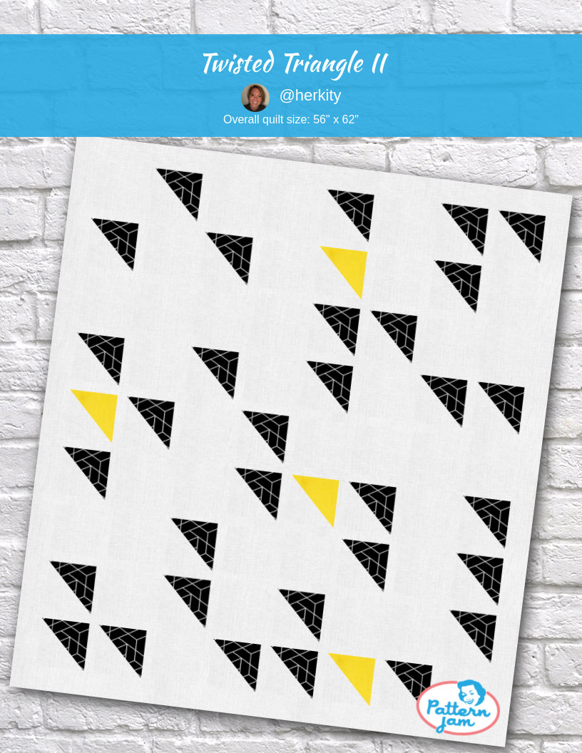 twisted triangle II - custom quilt designed by &#64;herkity using PatternJam quilt design software