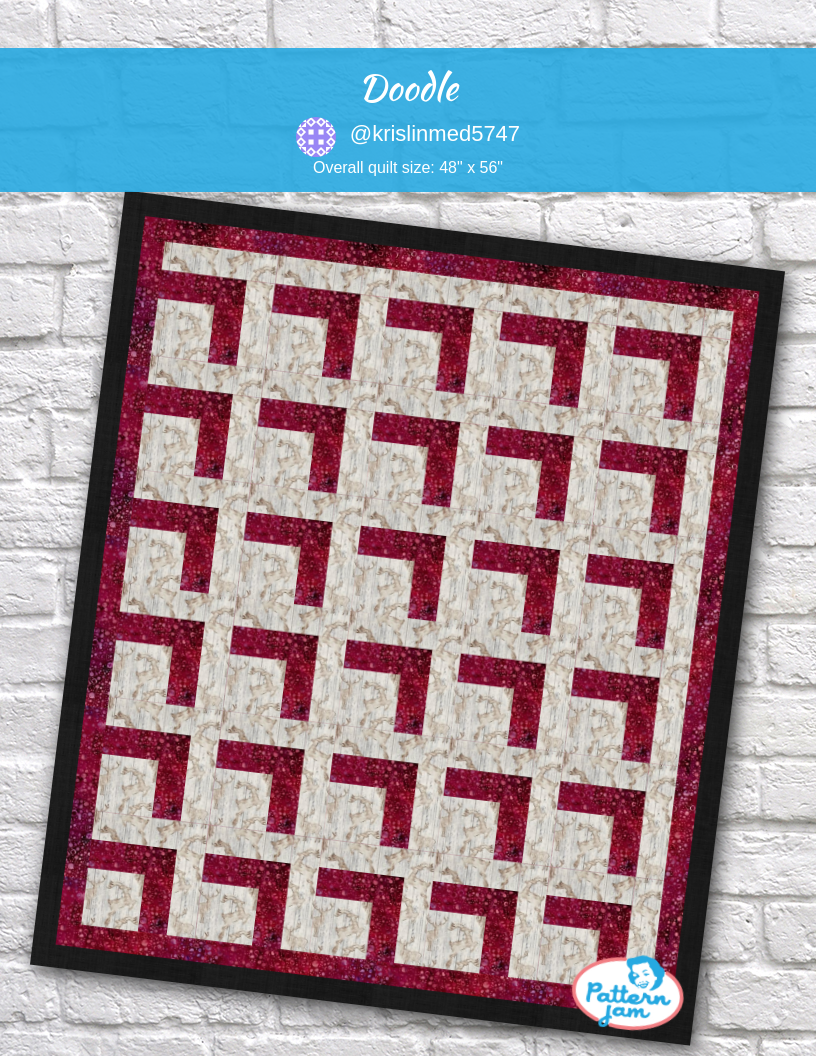 Doodle - custom quilt designed by &#64;krislinmed5747 using PatternJam quilt design software
