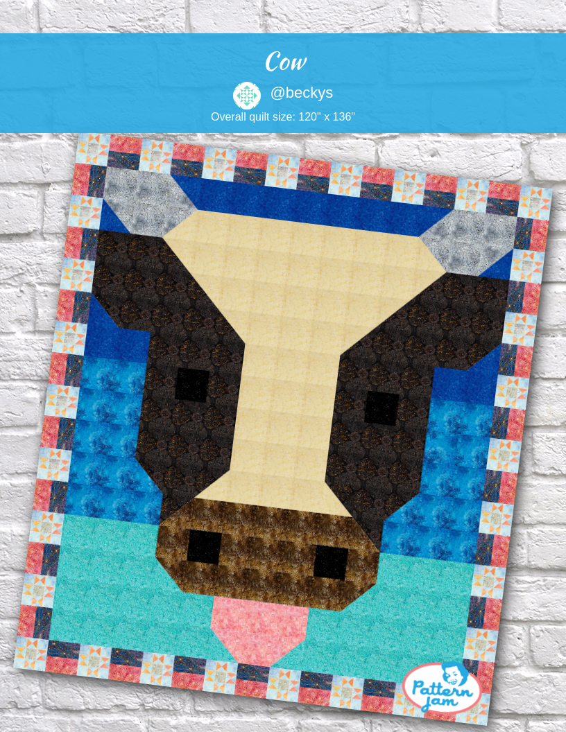 cow - custom quilt designed by &#64;beckys using PatternJam quilt design software