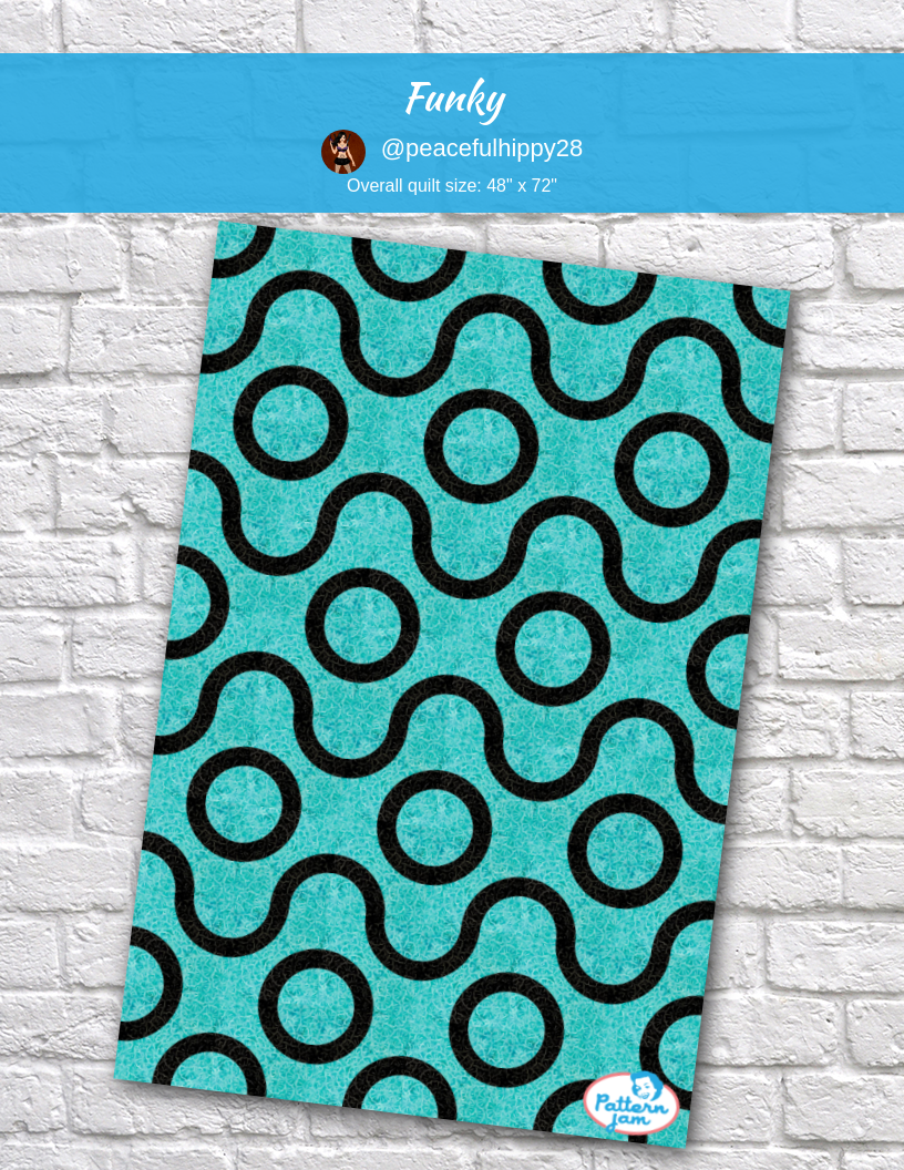 Funky - custom quilt designed by &#64;peacefulhippy28 using PatternJam quilt design software