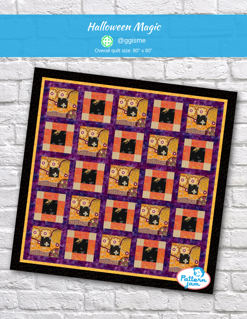 halloween magic - custom quilt designed by &#64;ggisme using PatternJam quilt design software