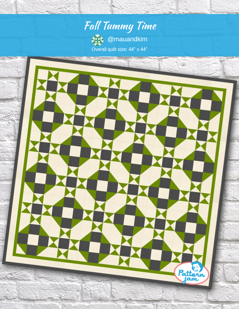 fall tummy time - custom quilt designed by @mauandkim using PatternJam quilt design software