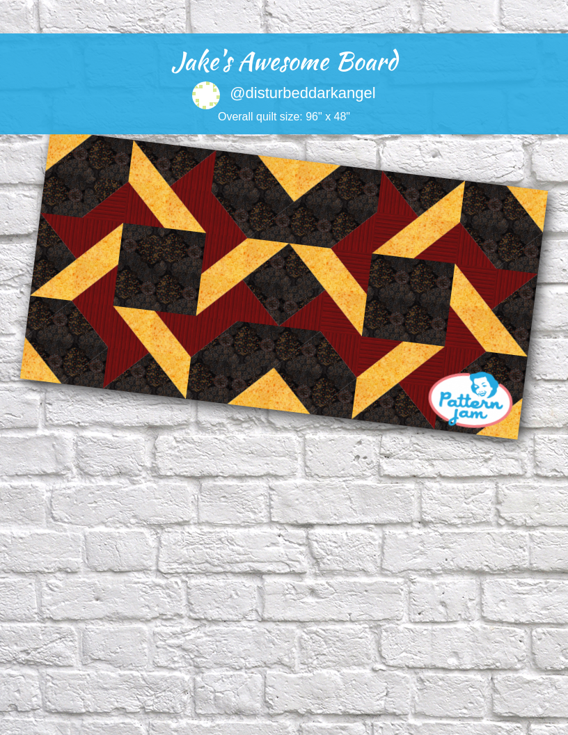 Jake's Awesome Board - custom quilt designed by &#64;disturbeddarkangel using PatternJam quilt design software