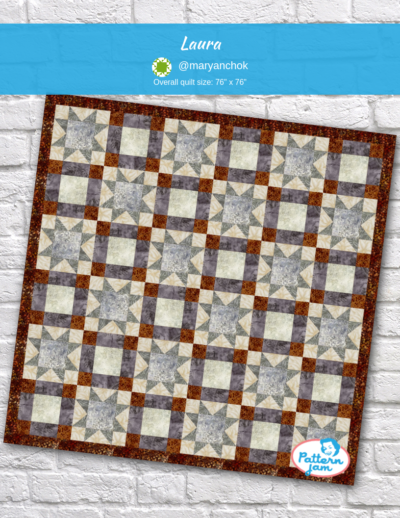 laura - custom quilt designed by &#64;maryanchok using PatternJam quilt design software