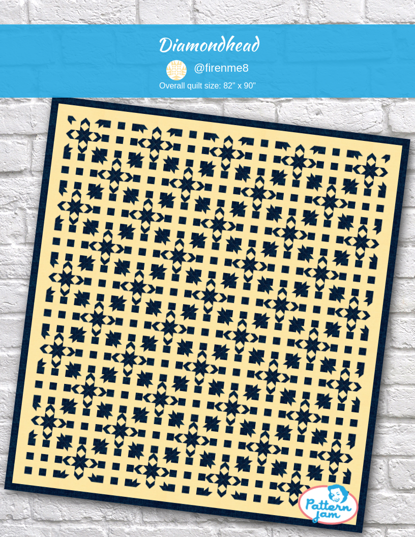 Diamondhead - custom quilt designed by &#64;firenme8 using PatternJam quilt design software
