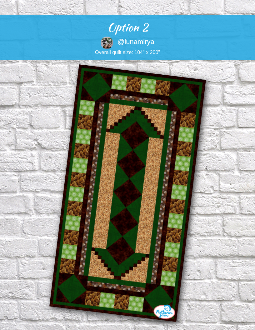 option 2 - custom quilt designed by &#64;lunamirya using PatternJam quilt design software