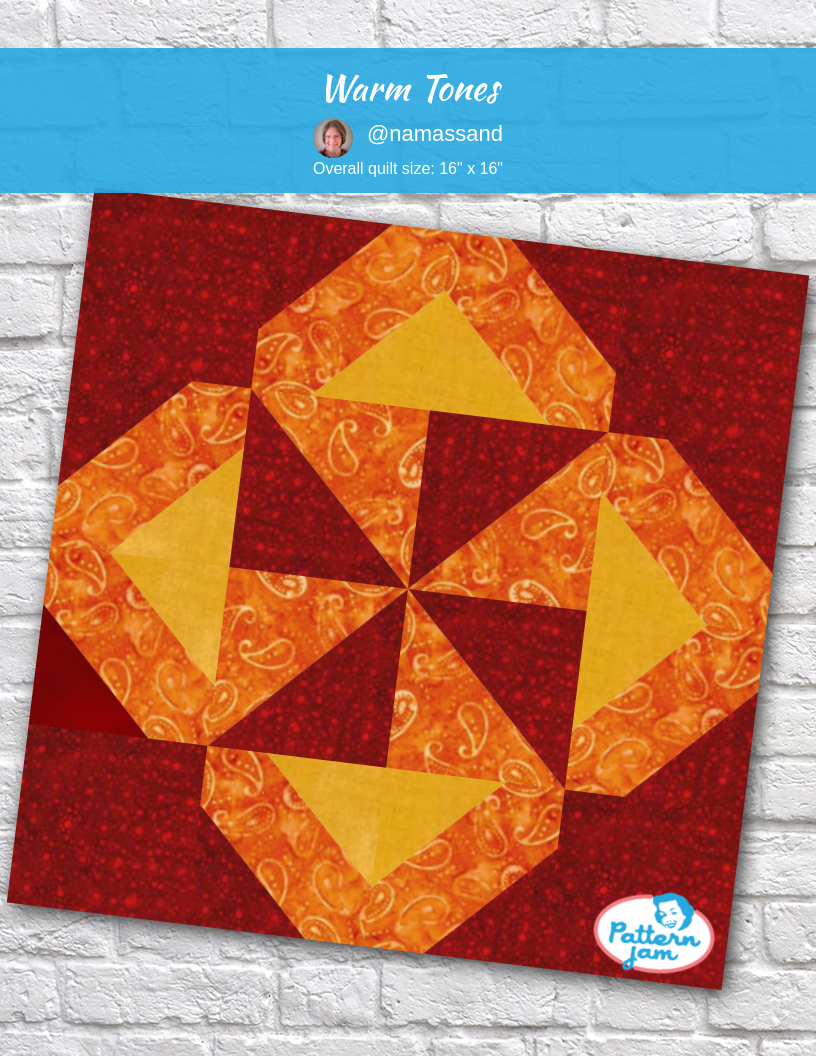 warm tones - custom quilt designed by &#64;namassand using PatternJam quilt design software