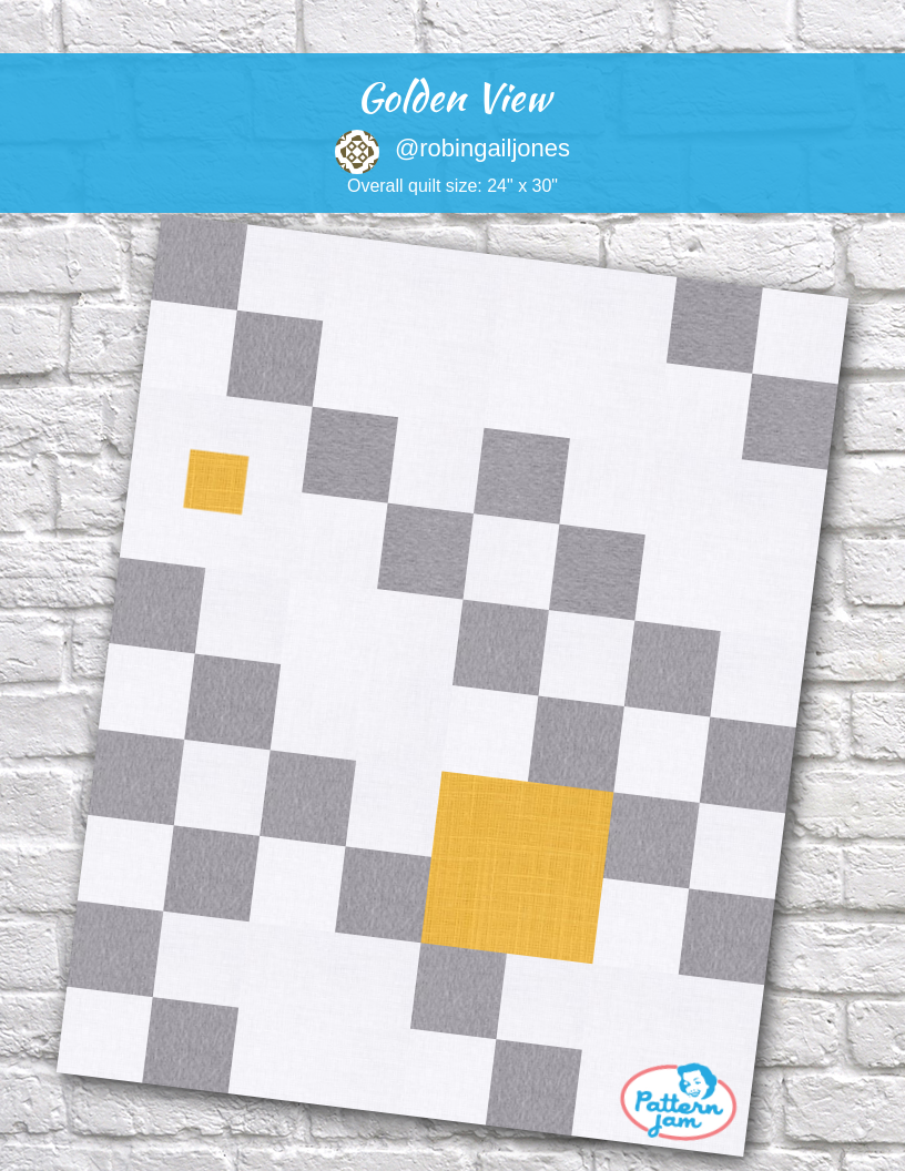 Golden View - custom quilt designed by &#64;robingailjones using PatternJam quilt design software