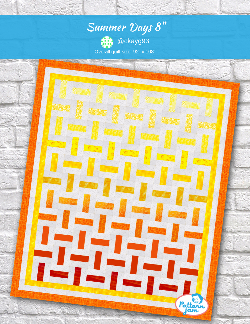 Summer Days 8" - custom quilt designed by &#64;ckayg93 using PatternJam quilt design software