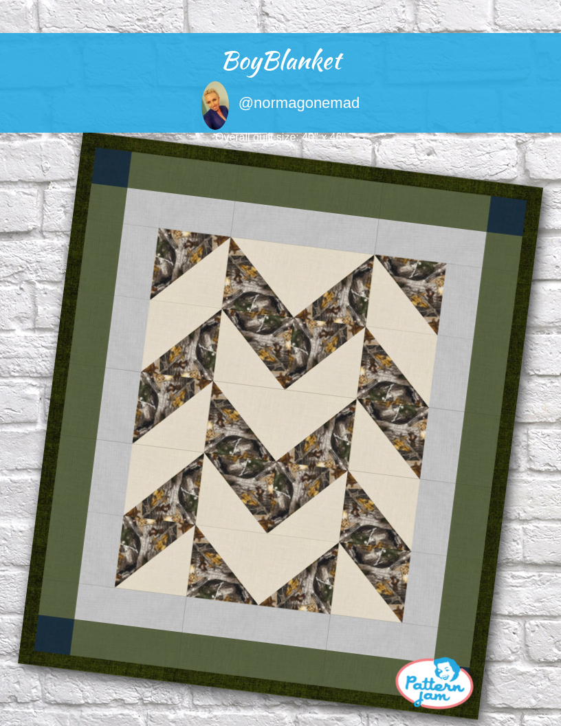 BoyBlanket - custom quilt designed by &#64;normagonemad using PatternJam quilt design software