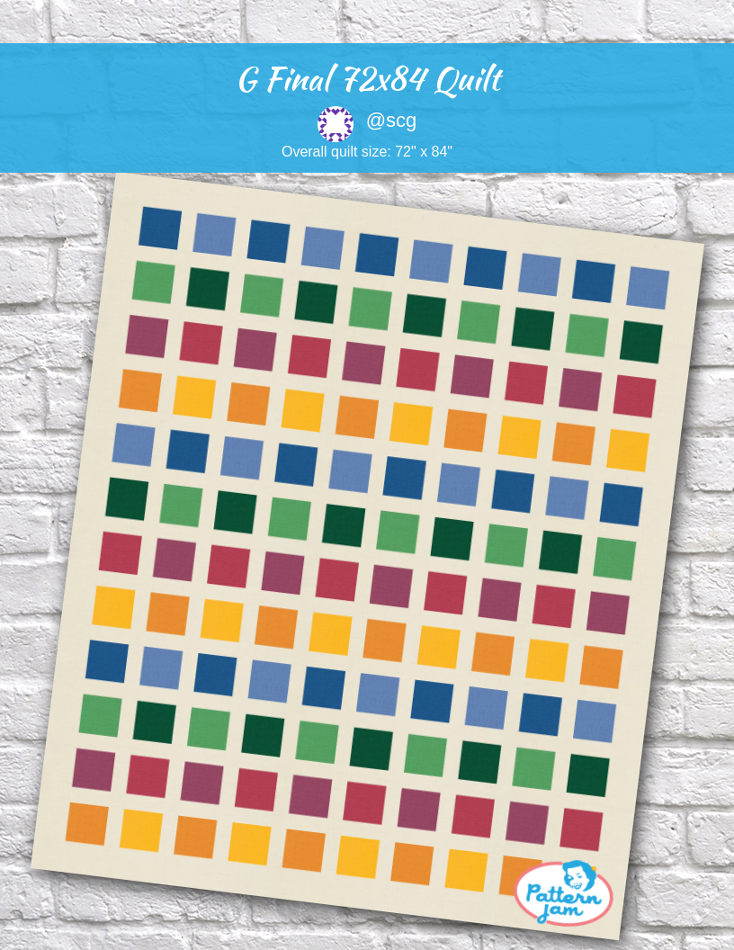 g final 72x84 quilt - custom quilt designed by &#64;scg using PatternJam quilt design software