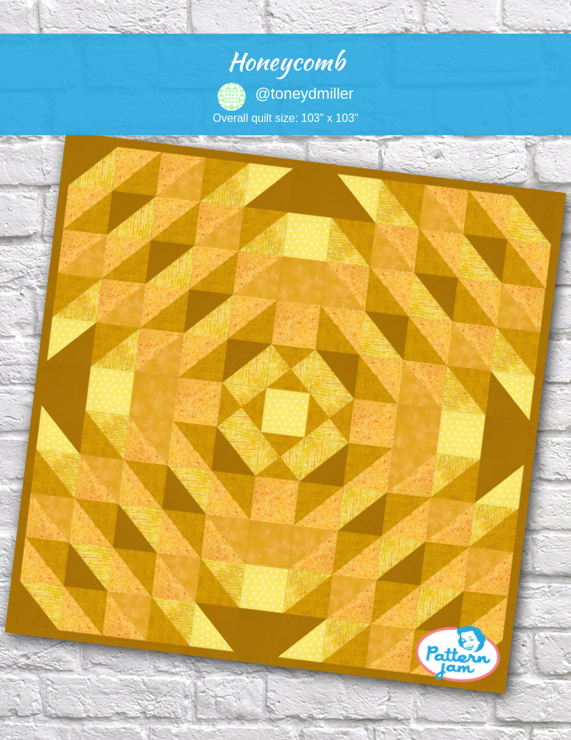 Honeycomb - custom quilt designed by &#64;toneydmiller using PatternJam quilt design software