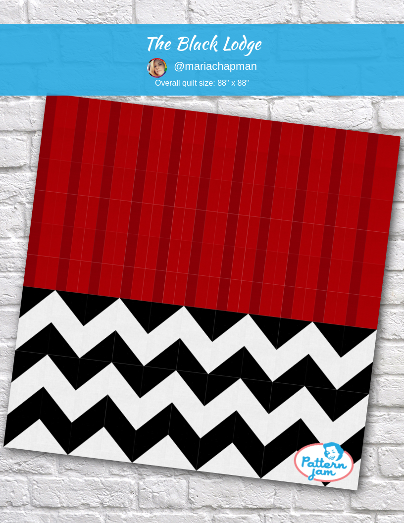 The Black Lodge - custom quilt designed by &#64;mariachapman using PatternJam quilt design software