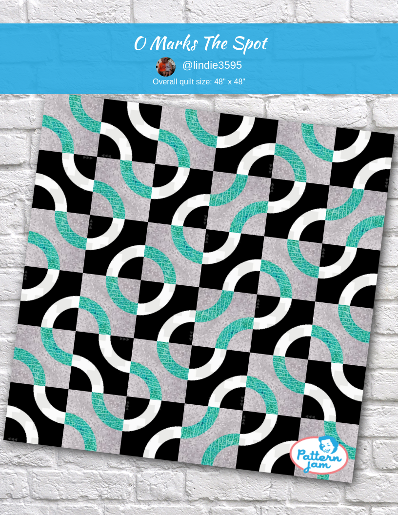 O marks the spot - custom quilt designed by &#64;lindie3595 using PatternJam quilt design software