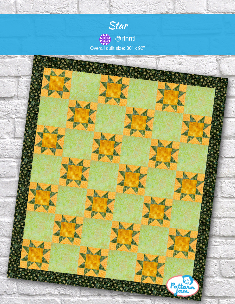 Star - custom quilt designed by &#64;rfnntl using PatternJam quilt design software