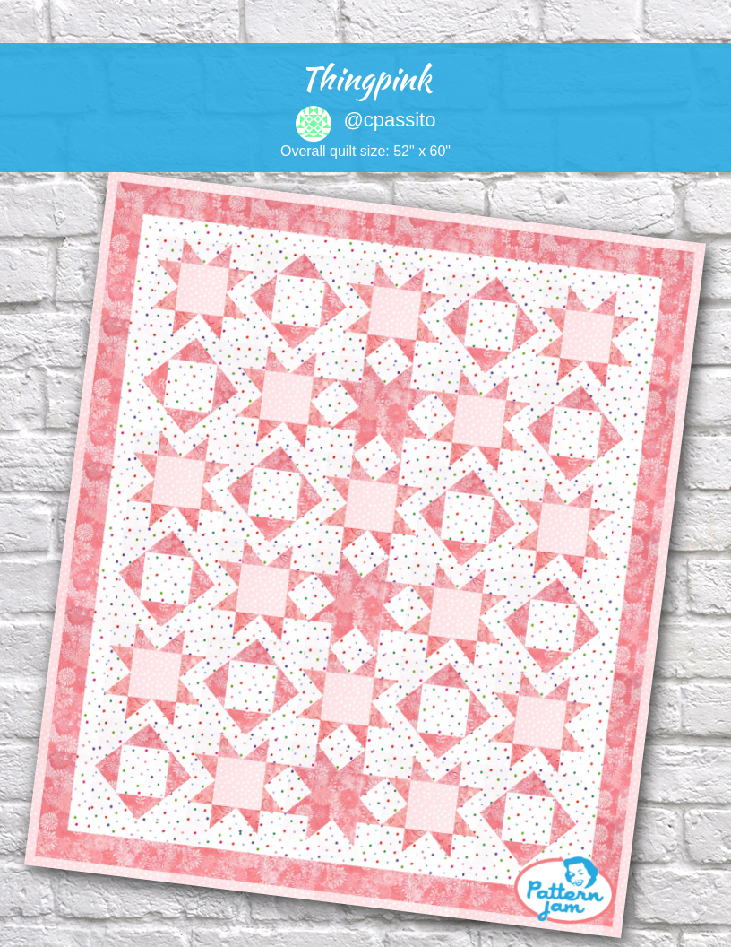 Thingpink - custom quilt designed by &#64;cpassito using PatternJam quilt design software