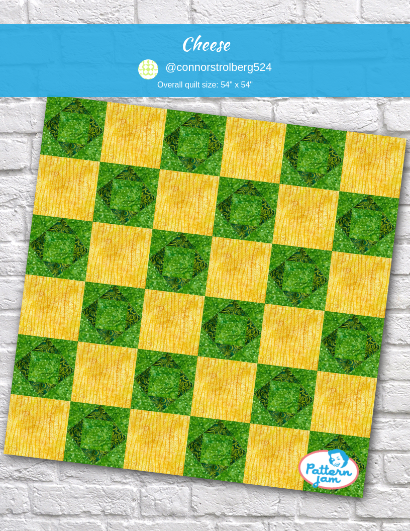 Cheese - custom quilt designed by &#64;connorstrolberg524 using PatternJam quilt design software