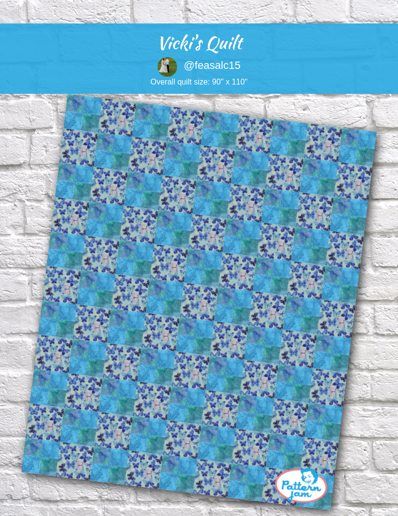 Vicki's Quilt - custom quilt designed by &#64;feasalc15 using PatternJam quilt design software