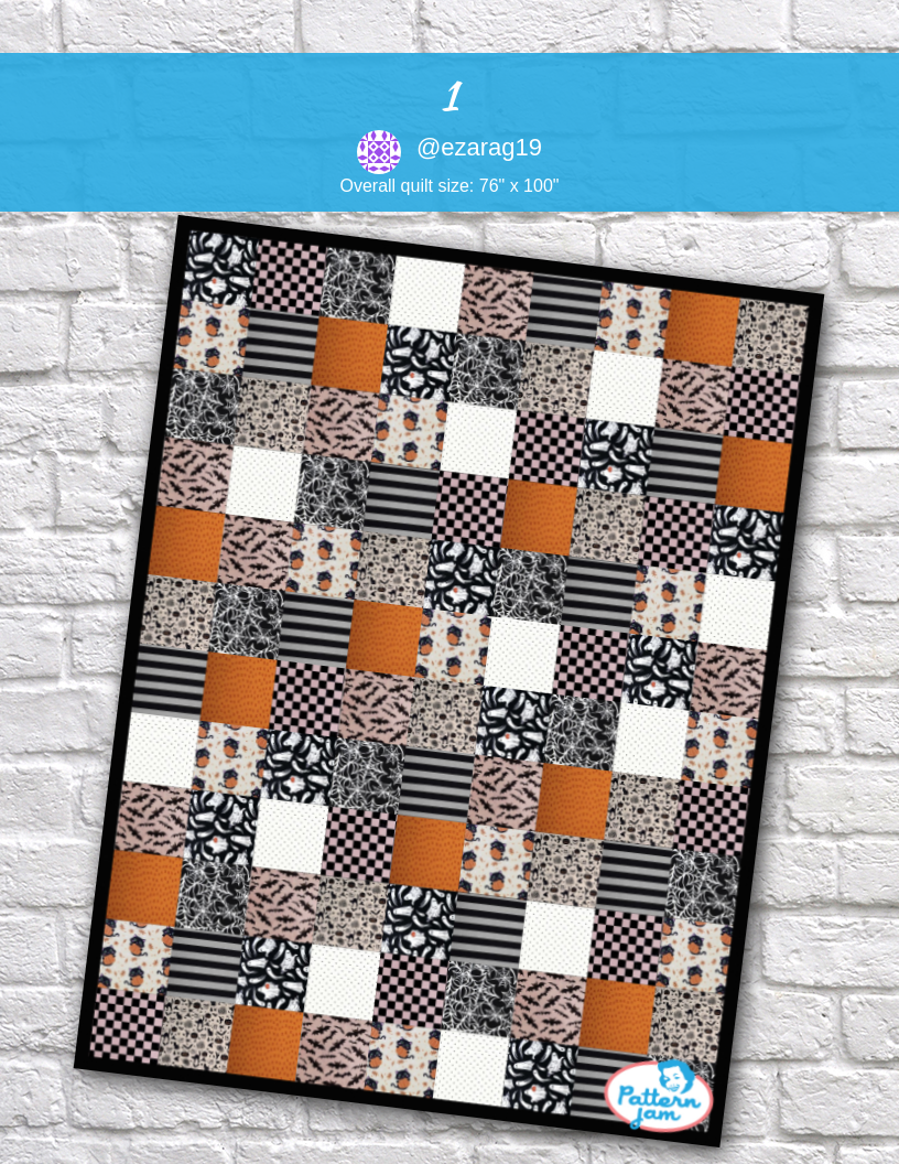 1 - custom quilt designed by &#64;ezarag19 using PatternJam quilt design software